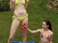 Brunette Freya Von Doom and a tall blonde lick and rub each other's cunts - Photo #3