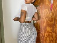 Cute ebony girl with an ass to die for sticks her tongue out in the nude - Photo #18