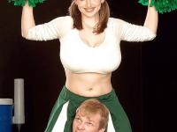 Chesty cheerleader Christy Marks tit fucking big dick during hardcore sex - Photo #1