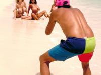 Nude beaches girls enjoy outdoors in the ocean while being photographed - Photo #20