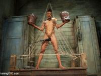 Ebony sex slave finds herself being flogged during sexual intercourse - Photo #2