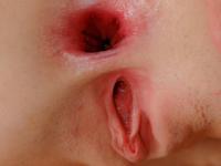 Young brunette goes ass to mouth after being left with an anal gape - Photo #10