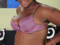 Thick ebony housewife Lacey shows her fat ass and furry pussy in a solo - Photo #4
