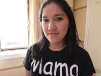 Chubby Asian girl Manilen spreads for a close up fuck in her hairy young pussy - Photo #1