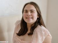 Smiley teen in cute socks shows her chubby body and super hairy vagina - Photo #2