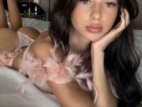 Cute teen takes a selfie while going topless and posing in underwear - Photo #20