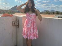 Naughty babe Krystal toys her shaved pussy using a big dildo in her car - Photo #2