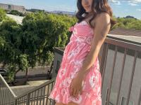 Naughty babe Krystal toys her shaved pussy using a big dildo in her car - Photo #5