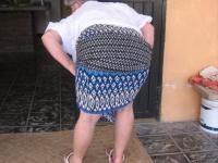 Old amateur Girdle Goddess exposes her obese body outside her front door - Photo #7