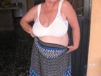 Old amateur Girdle Goddess exposes her obese body outside her front door - Photo #12