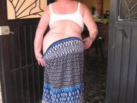 Old amateur Girdle Goddess exposes her obese body outside her front door - Photo #13