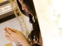 Sweet asian babe Aino Kishi slipping off her dress and panties - Photo #1