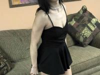 Petite cutie Maria Jade strips, kneels and blows a dick before eating cum - Photo #3