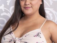 Chubby teen amateur Selma Sins exposes her big juggs and spreads her holes - Photo #1