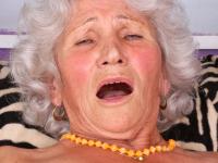 Fat granny strips to her stockings prior to fingering her horny vagina - Photo #14