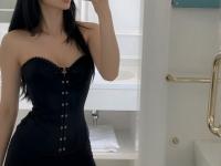 Dark haired Asian girl takes self shots of her beautiful body - Photo #6