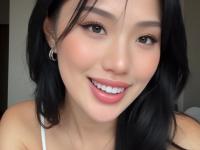 Dark haired Asian girl takes self shots of her beautiful body - Photo #13
