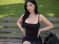 Dark haired Asian girl takes self shots of her beautiful body - Photo #20