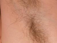 Amateur model with hairy pits and snatch poses nude in a backyard - Photo #2