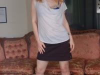 Hairy redhead Madison Young displays her protruding labia up close - Photo #1