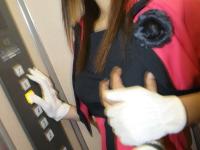Saucy asian girl in pantyhose gets her hairy pussy fingered by a stranger - Photo #9