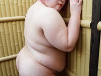 Japanese BBW Natsuki massages her big tits and gives an outdoor BJ - Photo #12