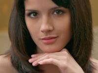 Teen with an adorable face Luiza A flaunts her cute ass and small tits - Photo #1