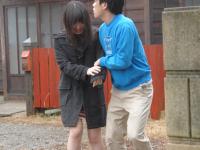 Japanese girl Mai Shimizu holds her hands out for jizz after sucking cock - Photo #1