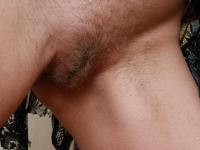 Amateur housewife Yulja touches her furry armpit & flaunts her hairy pussy - Photo #9
