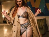 Chubby European Heidi Priestess performs an erotic tease show in sexy lingerie - Photo #6