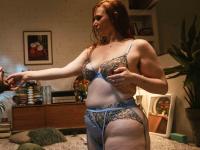 Chubby European Heidi Priestess performs an erotic tease show in sexy lingerie - Photo #13
