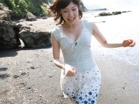 Young Japanese girl Saki Koto exposes her tits and ass at the beach - Photo #5