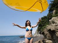 Young Japanese girl Saki Koto exposes her tits and ass at the beach - Photo #12