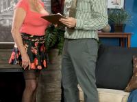 Slutty granny Valerie gives a blowjob before having hardcore sex - Photo #1