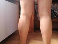 Horny grandmother slides hands down pantyhose to masturbate - Photo #1