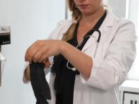 Lesbian doctor Gabi toys short-haired teen Hannah M's holes at the office - Photo #6