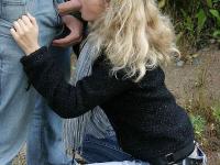 Blonde girl does hardcore anal in an abandoned building with strangers - Photo #2