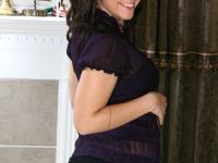Sexy girl Raven shows her boobs and plays with her hairy cunt in nasty solo - Photo #1