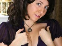 Sexy girl Raven shows her boobs and plays with her hairy cunt in nasty solo - Photo #2