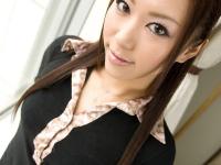 Sweet Japanese teen Rimu gets topless in mesh stockings and sexy panties - Photo #1