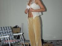 Dark haired amateur Isabella takes a smoke break while modeling in the nude - Photo #15