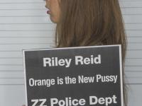 White girl Riley Reid is fondled by a jail guard before rough lesbian sex - Photo #1