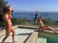 Hot lesbians take nude and non-nude photos during outdoor adventures - Photo #19