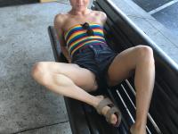 Teenage cutie Zoe Bloom stripping and shamelessly posing naked in public - Photo #17