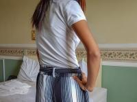 Young Asian girl Lyka takes a facial cumshot after fucking in black stockings - Photo #2