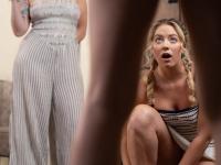 Young blonde River Lynn has an oral threeway with a lesbian couple - Photo #8