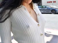 Cute amateur babe April flashes her tasty twat on an outdoor bench - Photo #20