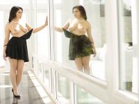 Brunette solo girl Valentina Nappi set her nice tits and ass free from dress - Photo #9