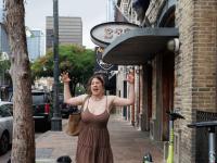 Sexy amateur babe Riley Nixon flashes her big tits & ass in public - Photo #1