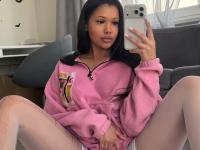 Hot Latina teen Suzie Stone presents her bubble ass and twat in stockings - Photo #20